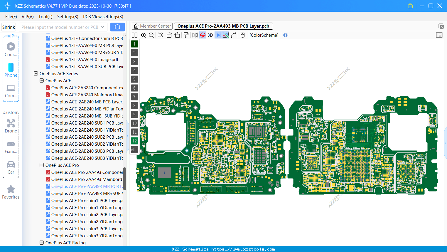 Oneplus ACE Pro-2AA493 MB PCB Layer